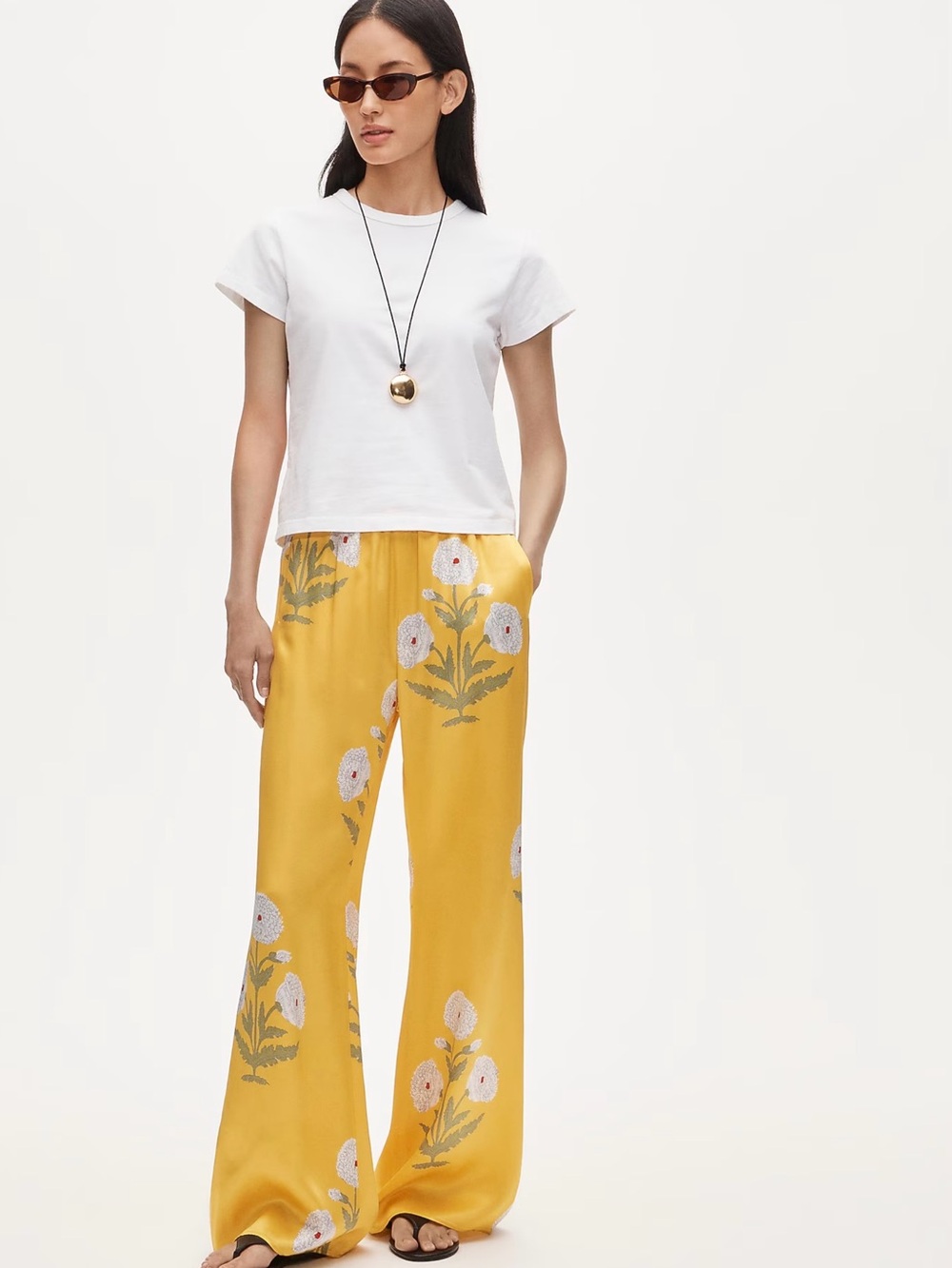 JCREW COSMO PANT in Marigold Block Print sz P/MED NWT